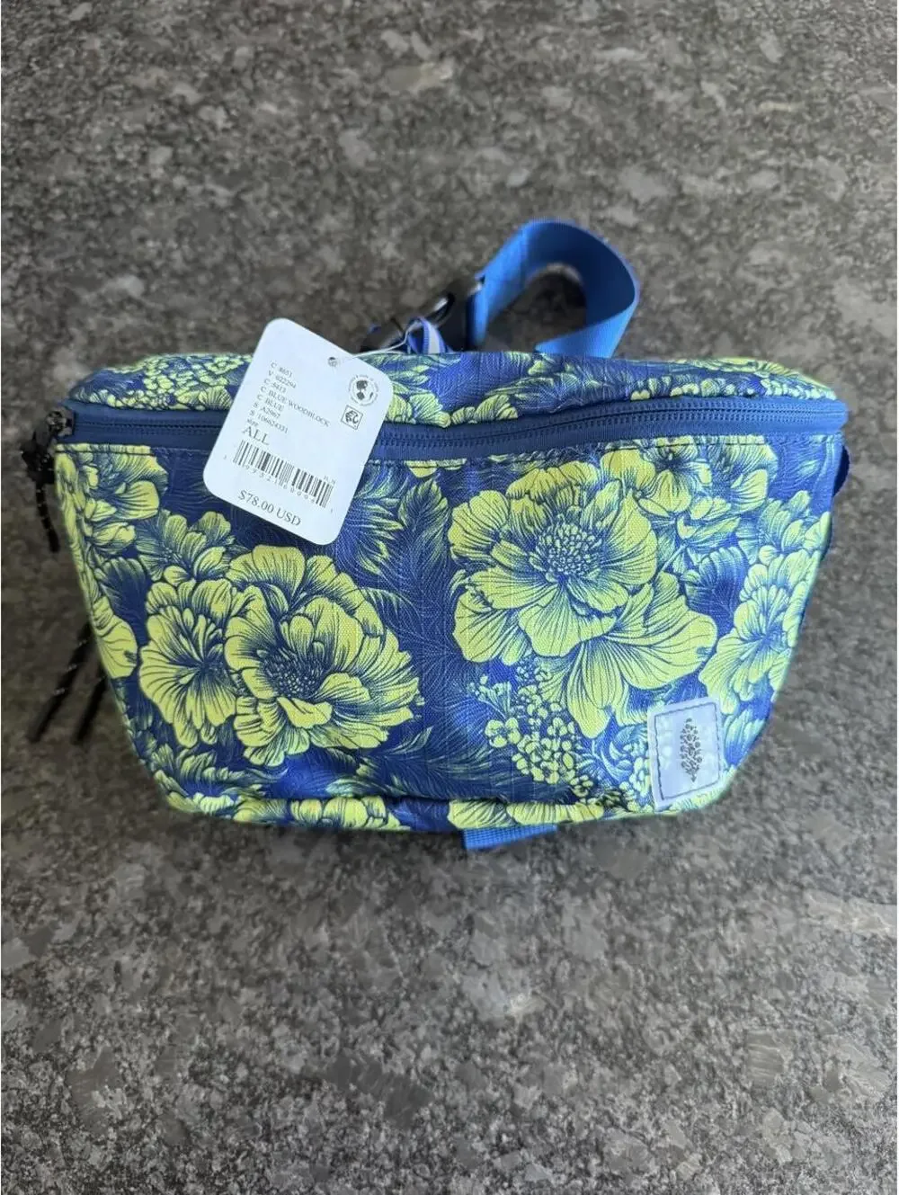 Free People Women's Blue and Multi Bag